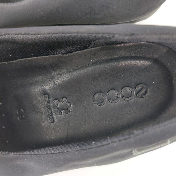 Ecco Goretex Sz 39 (US 8-8.5) Black Slip On Women's Loafers - Picture 5 of 14